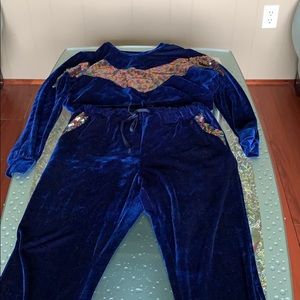 Royal Blue Velour Sequin Jogger🔥🔥🔥